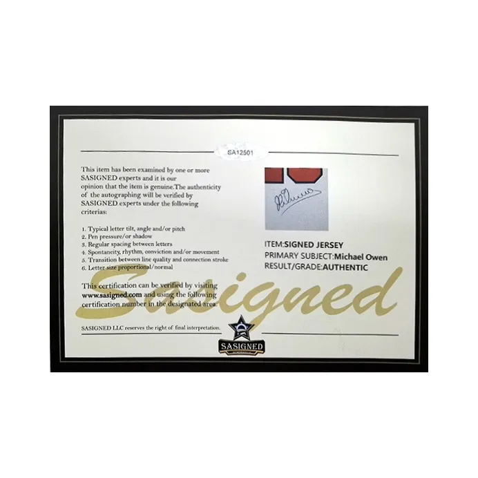 Three For Michael Irwin 1998 World Cup England Team Signed Jersey Includes Certificate And Framing-4