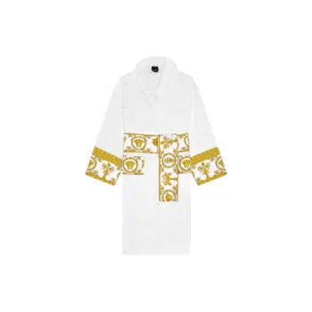 VERSACE Bath Robes Women's White Gold