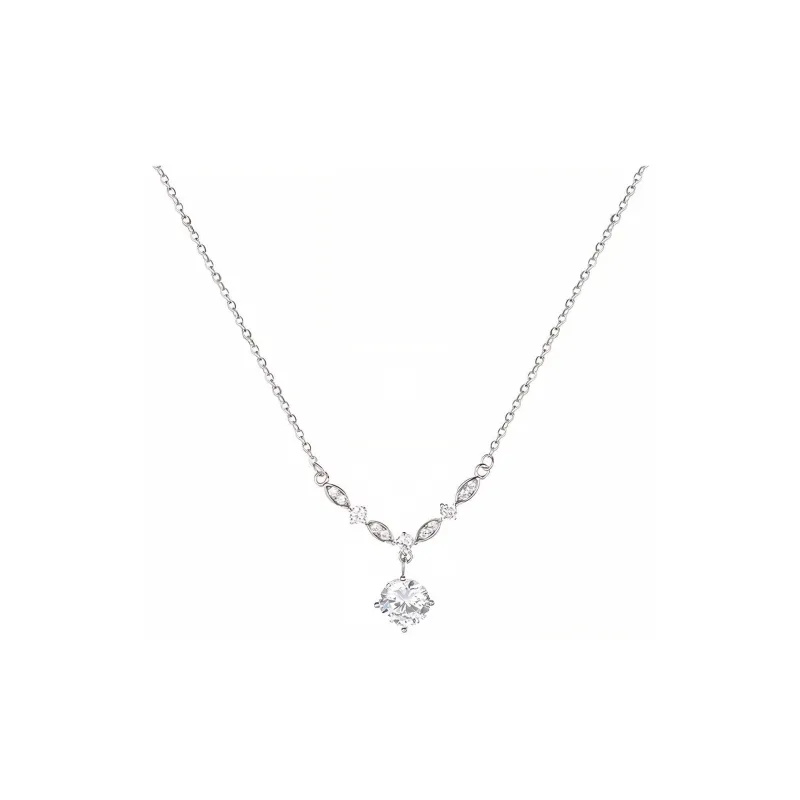 Silver Trim S925 Silver Necklaces Women's-6