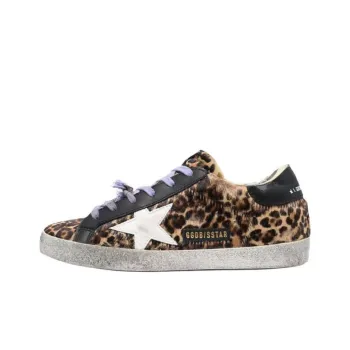 Golden Goose Super-Star Skateboard Shoes Women's Low-Top Leopard Print
