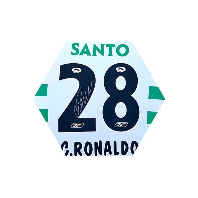 Three For Lisbon Athletic Cristiano Ronaldo Ronaldo Hand-Signed Soccer Apparel Jersey Includes SA Certificate-3