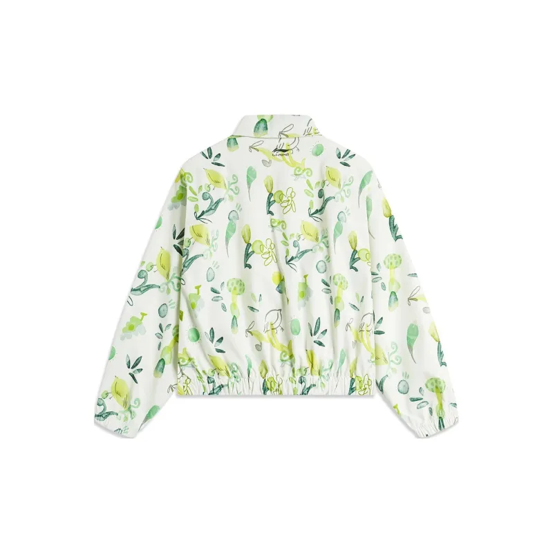 LiNing Chinese Culture Series Jackets Coats Women's Yellow Green All Over Print-1