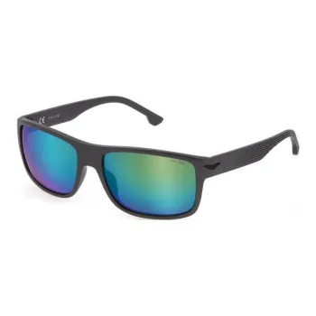 Police Injection Molded Irregular Shape Sunglasses Unisex Gray