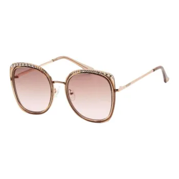 GUESS Metal Oval Sunglasses Women's Gold