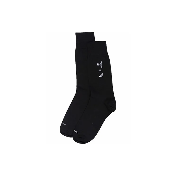 OFF WHITE Drowning Man Logo Socks Black White-0