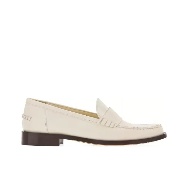 FERRAGAMO Debossed-logo Leather Loafers-1