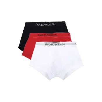 EMPORIO ARMANI Three pack Of Pure Cotton Basic Boxer Briefs