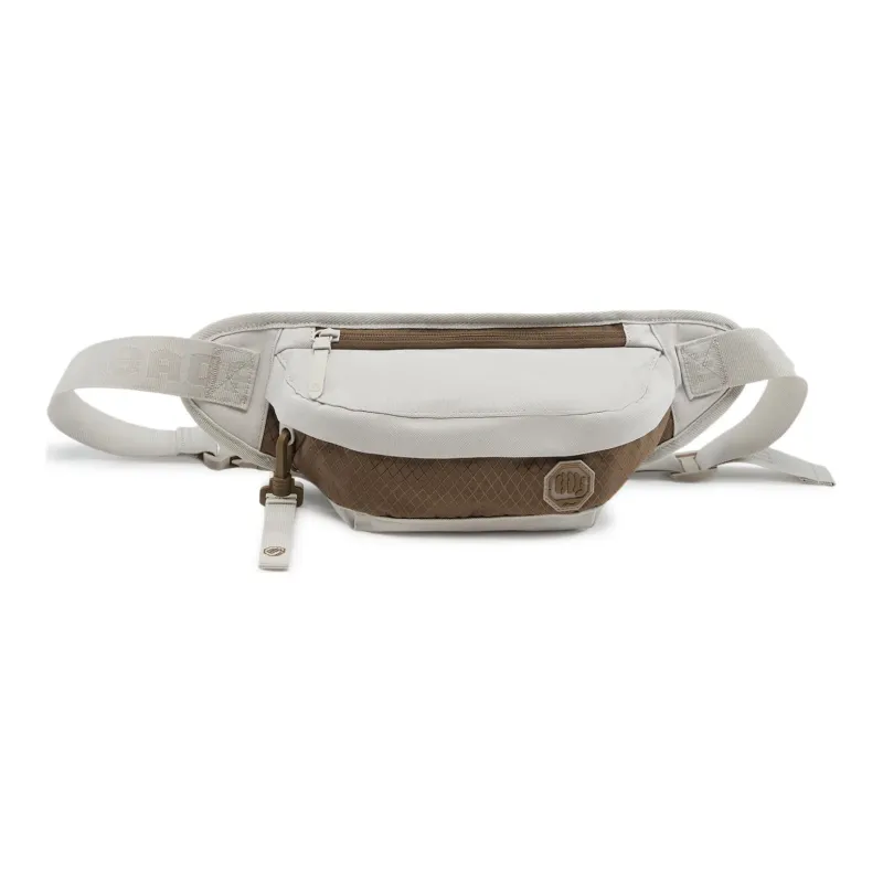 LiNing BadFive Collection Basketball Collection Polyester Waist Bag Chest Bag Regular Unisex Oat Gray & Brown & Brown-0