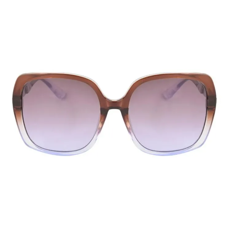 GUESS Resin Square Sunglasses Women's Brown-1