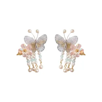 JianKai Alloy Acrylic Imitation Pearl Hair Clips Women's