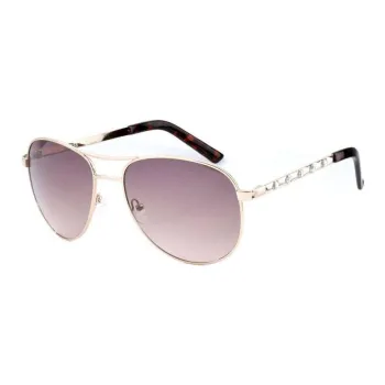 GUESS Metal Aviator Sunglasses Women's Gold