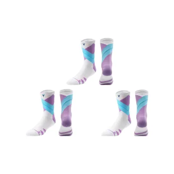 VEIDOORN Knee High Socks Unisex 3 Pack Black White Gray