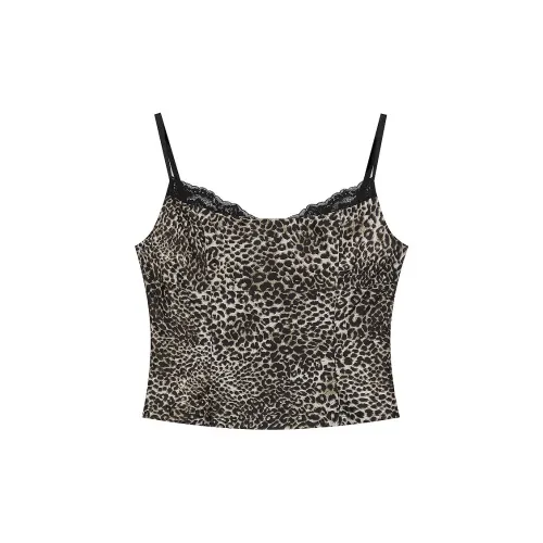 ELF SACK Camisoles Women's Wandering Leopard Print