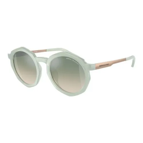 ARMANI EXCHANGEAE Metal Bio Based Nylon, Bio Based Plastic Oval Sunglasses Women's Green
