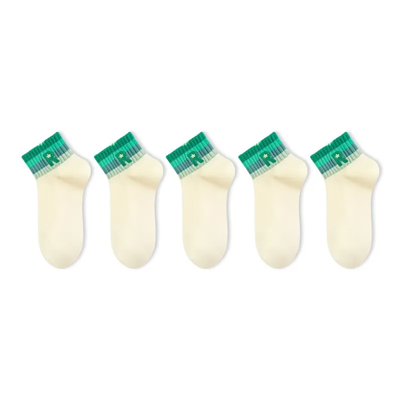 SALOATO Mid Calf Socks Women's 5 Pack-8