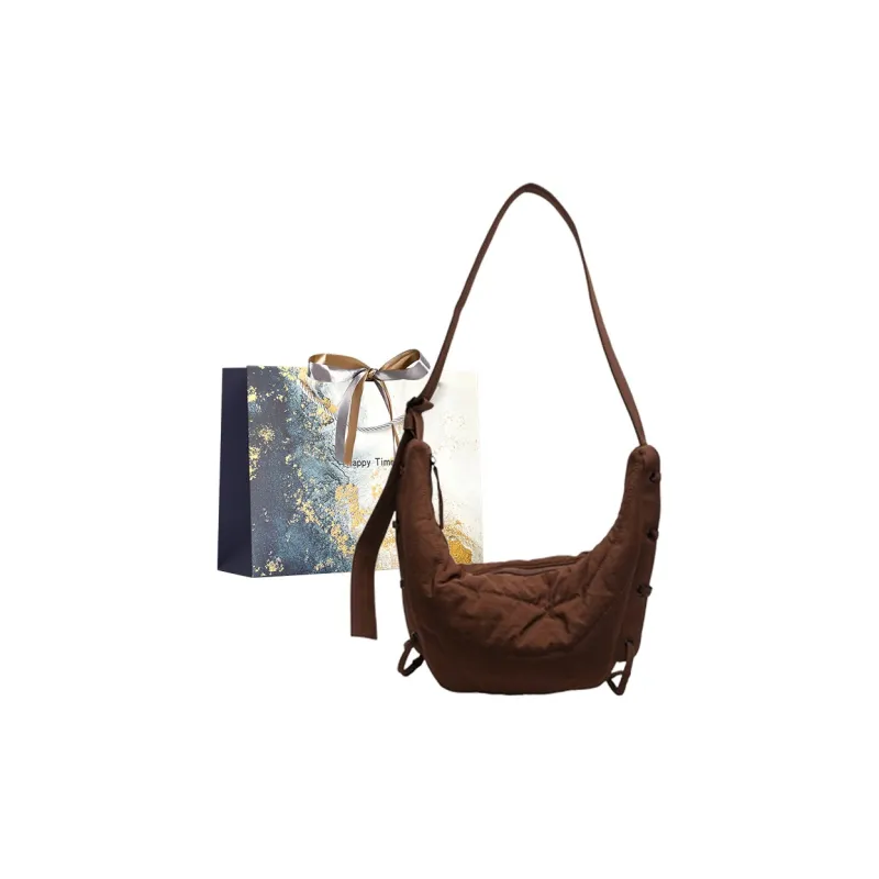 Iman's House Fabric Shoulder Bag Crossbody Bag Regular Unisex Coffee/Khaki/Fuchsia/Black-5
