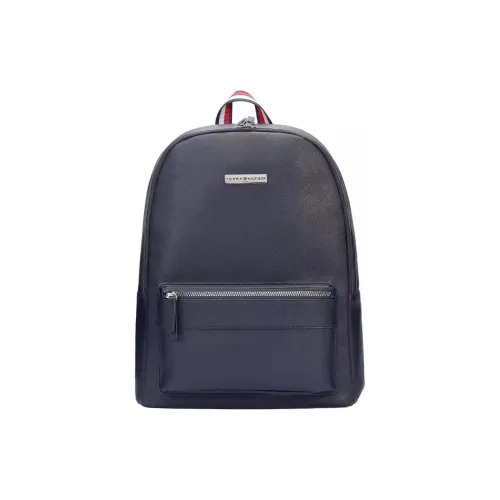 Tommy Hilfiger Artificial Leather Backpack Medium Size Men's Dark Marine Blue