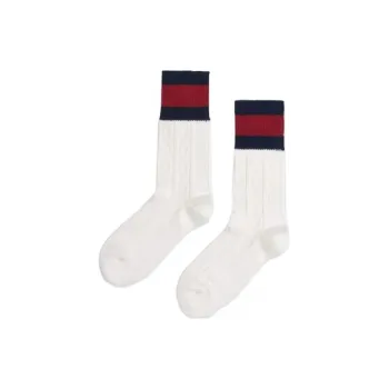 GUCCI FW22 Mid-Calf Socks Unisex 1 Pack White