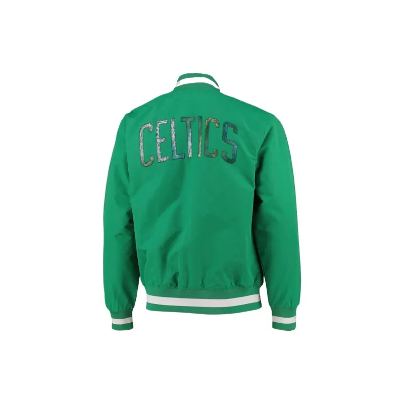 NBA x Mitchell＆Ness Boston Celtics Team Jackets Coats 75th Anniversary Men's Green-1