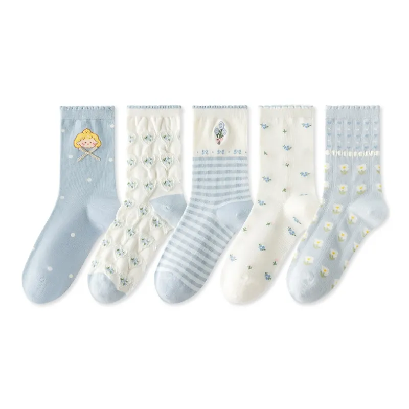 Caramella Mid Calf Socks Women's 5 Pack-3