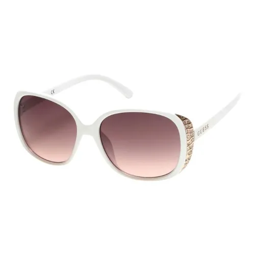 GUESS Resin Oval Sunglasses Women's White