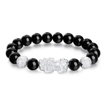 KING TAI SANG Obsidian Bracelets Unisex