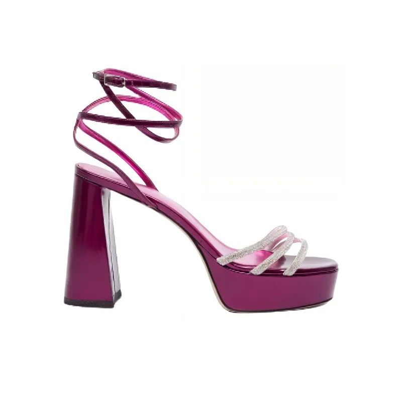 BETTINA VERMILLON Babsy Strap Sandals 11cm Women's Fuchsia-1