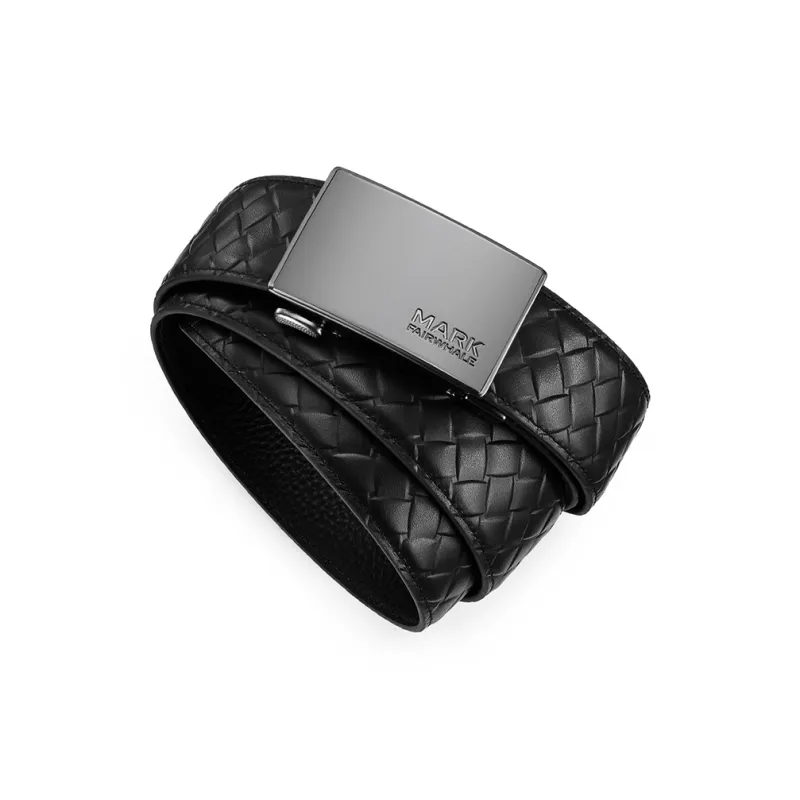 FAIRWHALE Casual Matte Business Automatic Buckle Genuine Leather Belt Top Grain Cow Leather Belts Men's Width 3.5CM-4