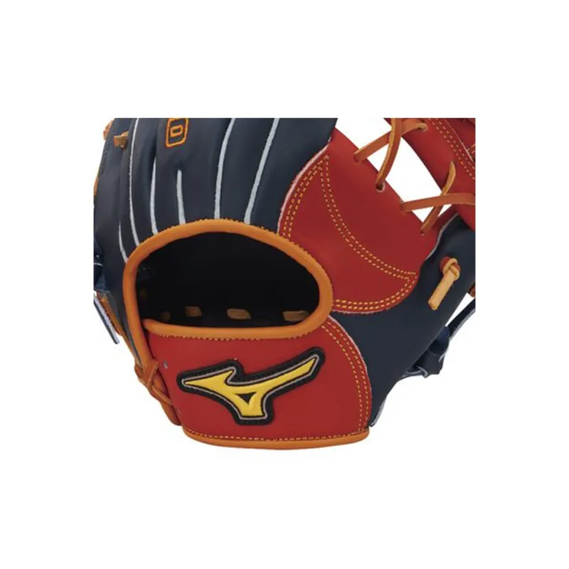 Mizuno Baseball Gloves Catcher's Glove Top Grain Cow Leather Unisex Black Red-3