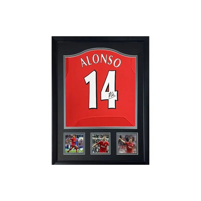 Three For Harvie Alonso Signed Soccer Apparel Jersey With SA Certificate Fan Edition Framed-1