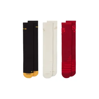 Nike Mid Calf Socks Unisex 3 Pack Black/Red/White