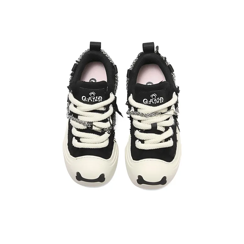 Q AND Coverage Slip Resistant Cushioning Abrasion Resistant Height Increasing Low Top Skateboard Shoes Unisex-25