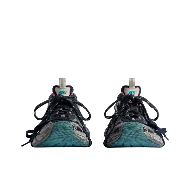 Balenciaga 3XL Low Top Chunky Sneakers Women's Blue Gray-3
