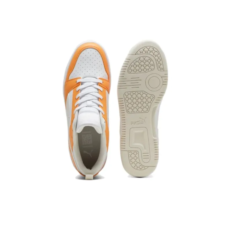 PUMA Rebound V6 Anti Slip Wear Resistant Low Top Skateboard Shoes Unisex Ecru-4