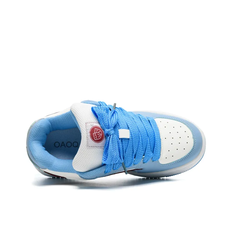 OAOQ Wear-resistant And Lightweight Low-Top Casual Shoes Unisex Light Moon-6
