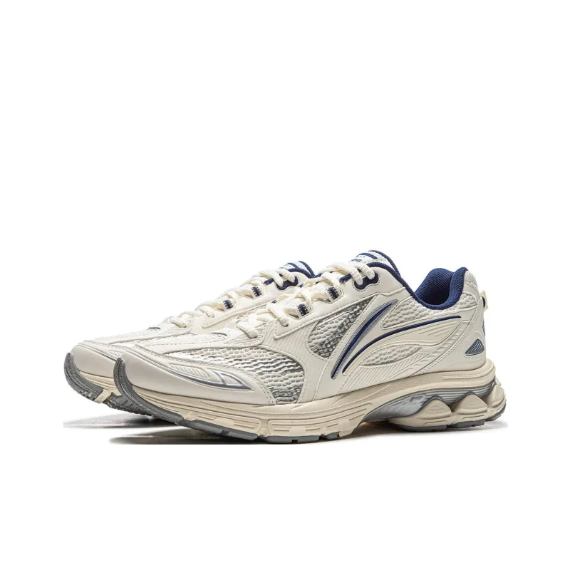 LiNing Shake 2.0 Anti Slip And Wear Resistant Breathable Low Top Casual Running Shoes Men's White Blue-2