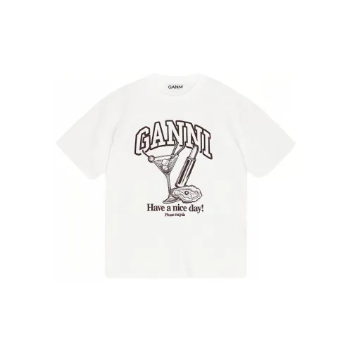 GANNI T-Shirts Women's Bright White