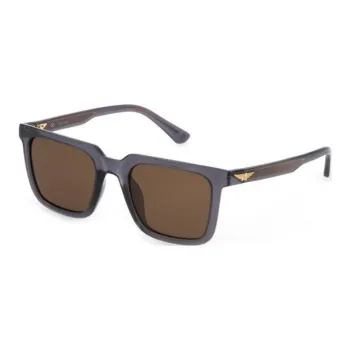Police Plastic Square Sunglasses Women's Gray