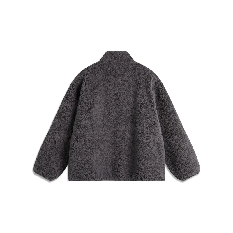 LiNing Sports Fashion Collection Velvet-feel Coat Unisex Smoke Ink Gray-1
