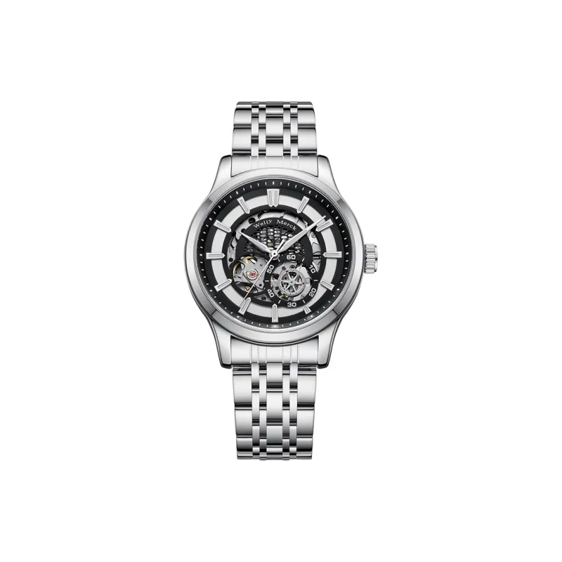 Welly Merck Automatic Mechanical Movement Men's Watches Black Dial-5