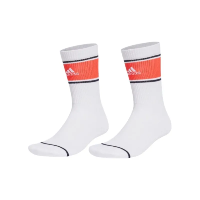 Adidas Sportswear Mid Calf Socks Unisex 2 Pack White/Light Red-0