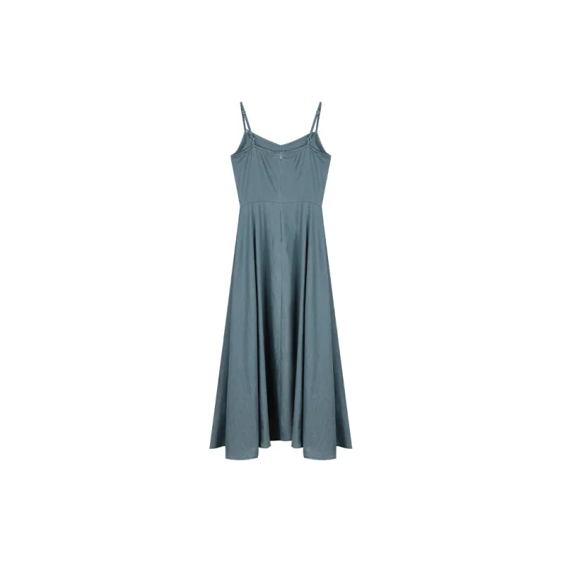 ANNIBUHUO Slip Dress Women's Denim Blue-1
