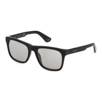 Police Plastic Polycarbonate Square Sunglasses Men's Black
