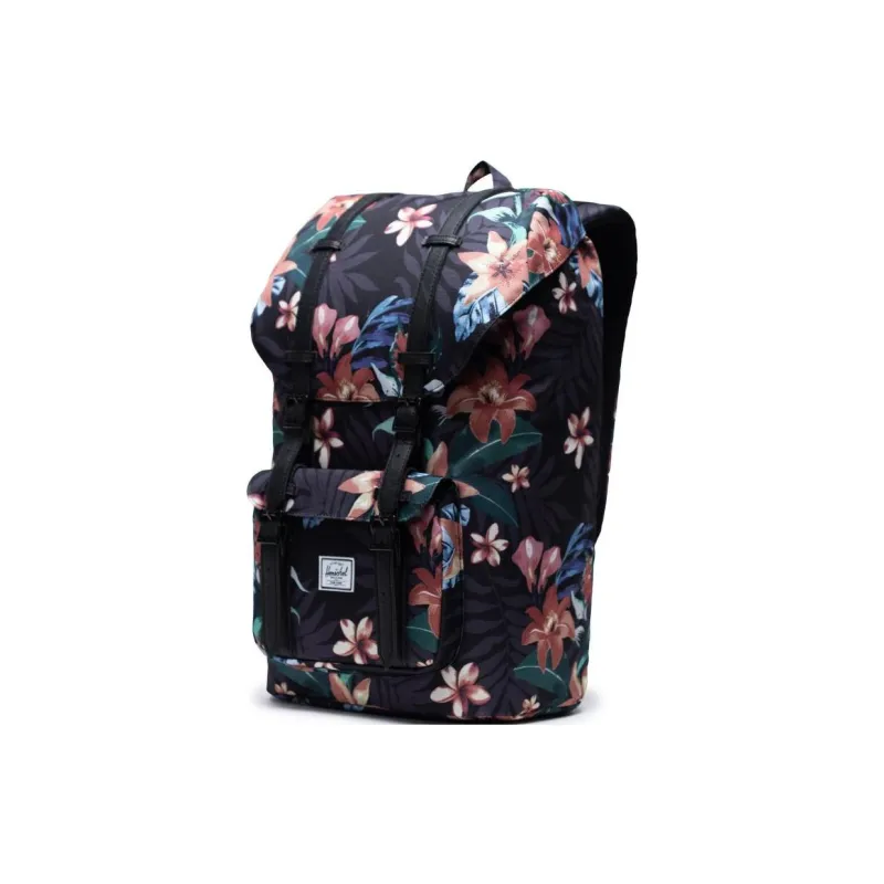 Herschel Little America Little America Series Polyester Backpack Regular Unisex Floral Black-1