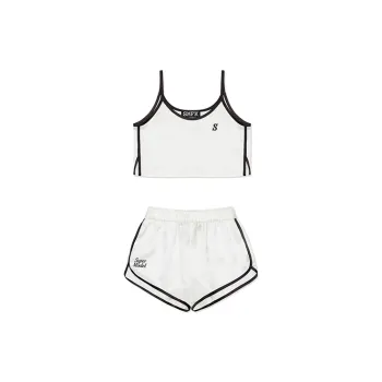 SMFK Pajama Set Women's White Black