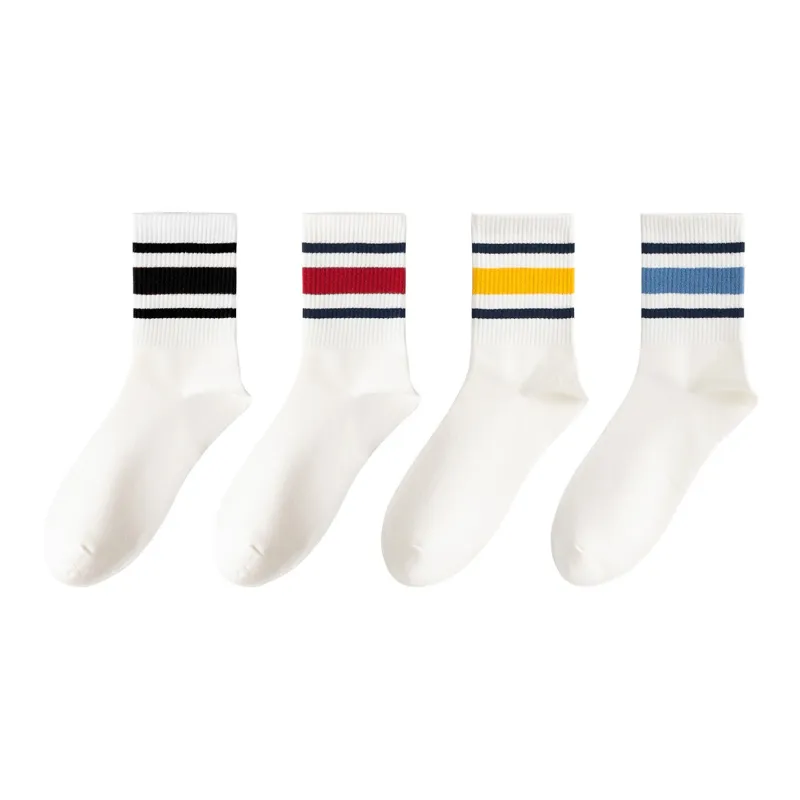 MIIOW Mid Calf Socks Men's 4 Pack-0
