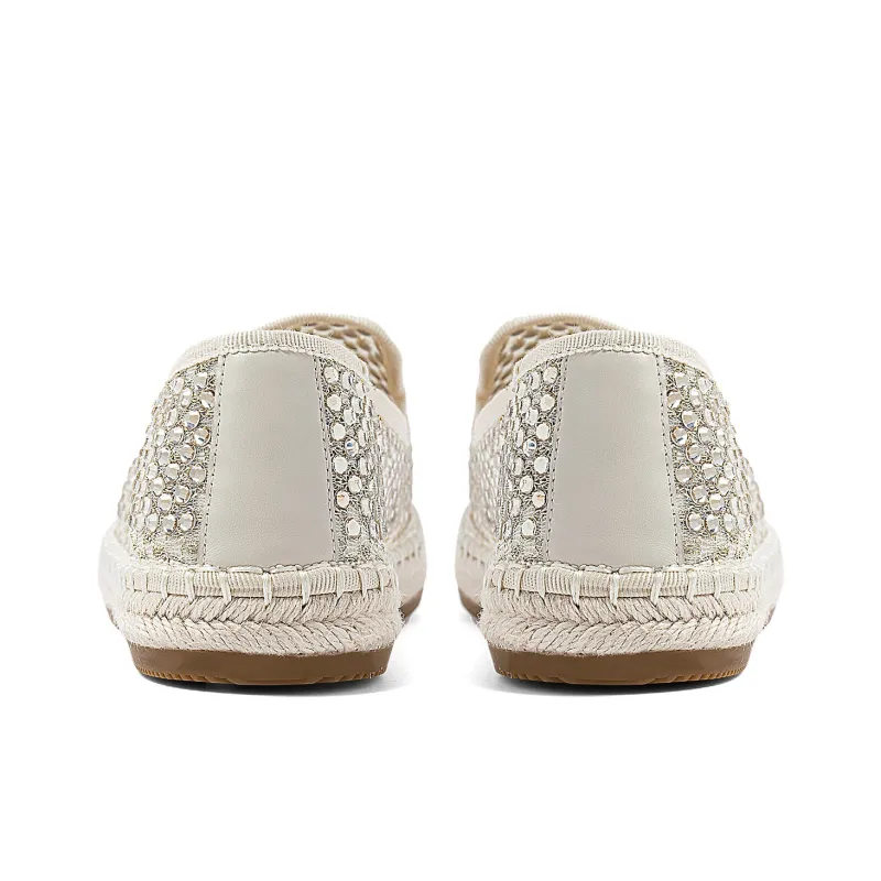 COMELY Espadrilles Women's Light Gold/Gray-4