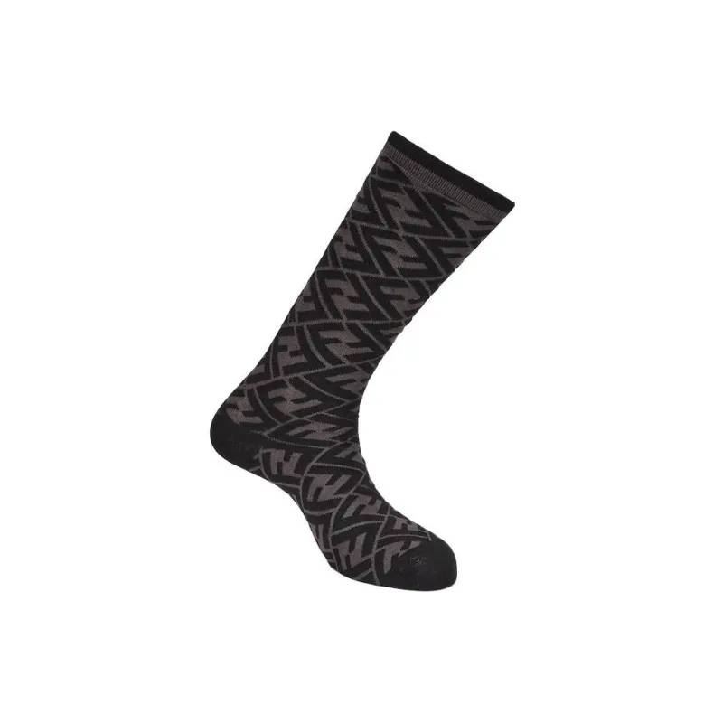 FENDI Knee High Socks Men's 1 Pack Black-2