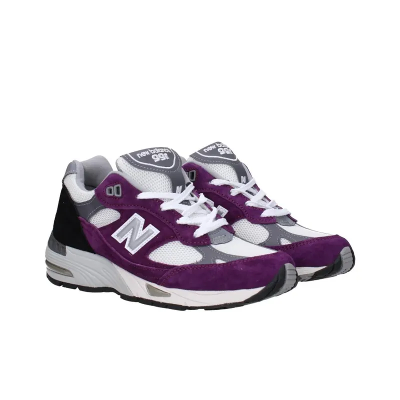 New Balance NB 991 Anti Slip Wear Resistant Low Top Casual Shoes Women's Purple-2