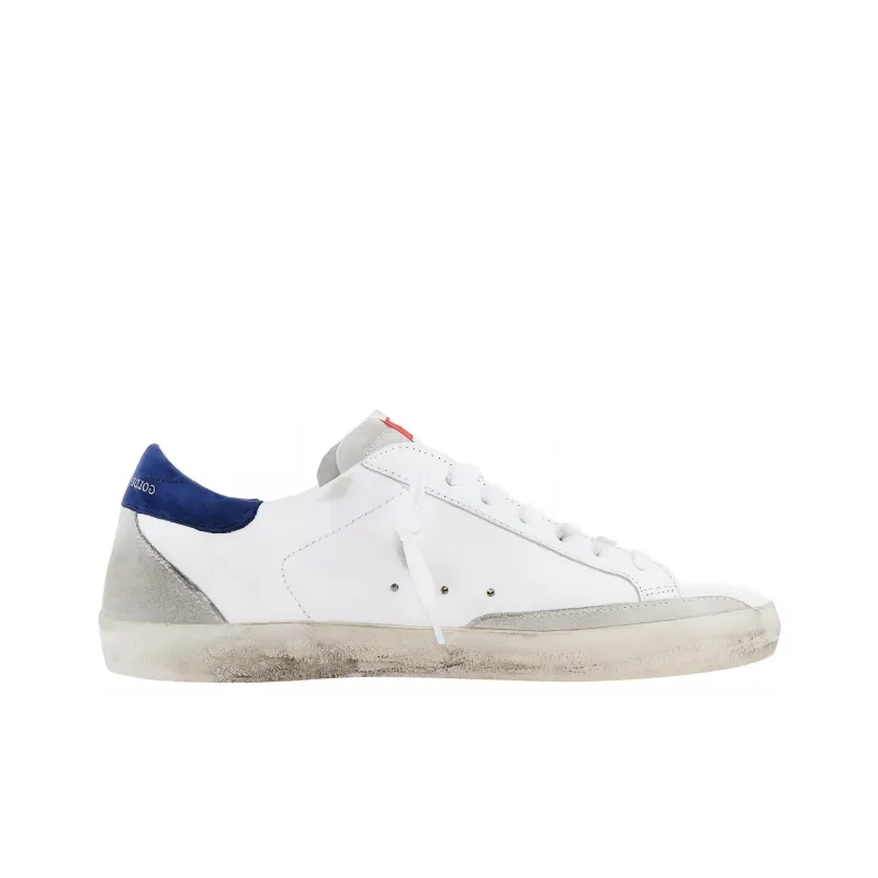 Golden Goose Super Star Low Top Casual Skateboard Shoes Men's White Distressed Style-1